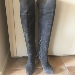 Vince Camuto Cene Charcoal Suede OTK Boots